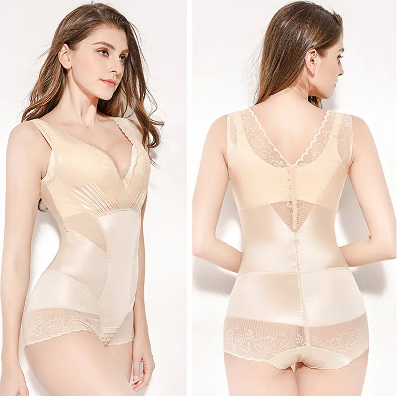 High-Waist Lace Sculpt Bodysuit