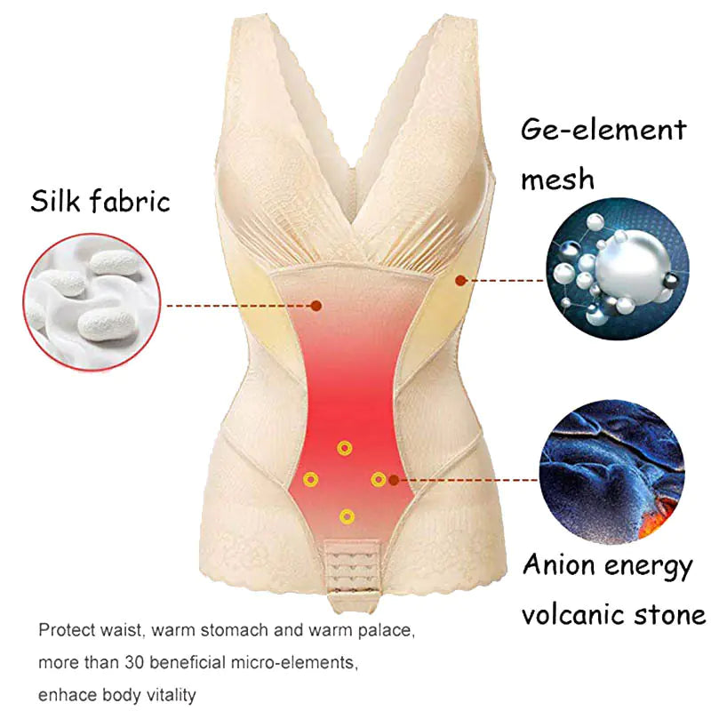 High-Waist Lace Sculpt Bodysuit