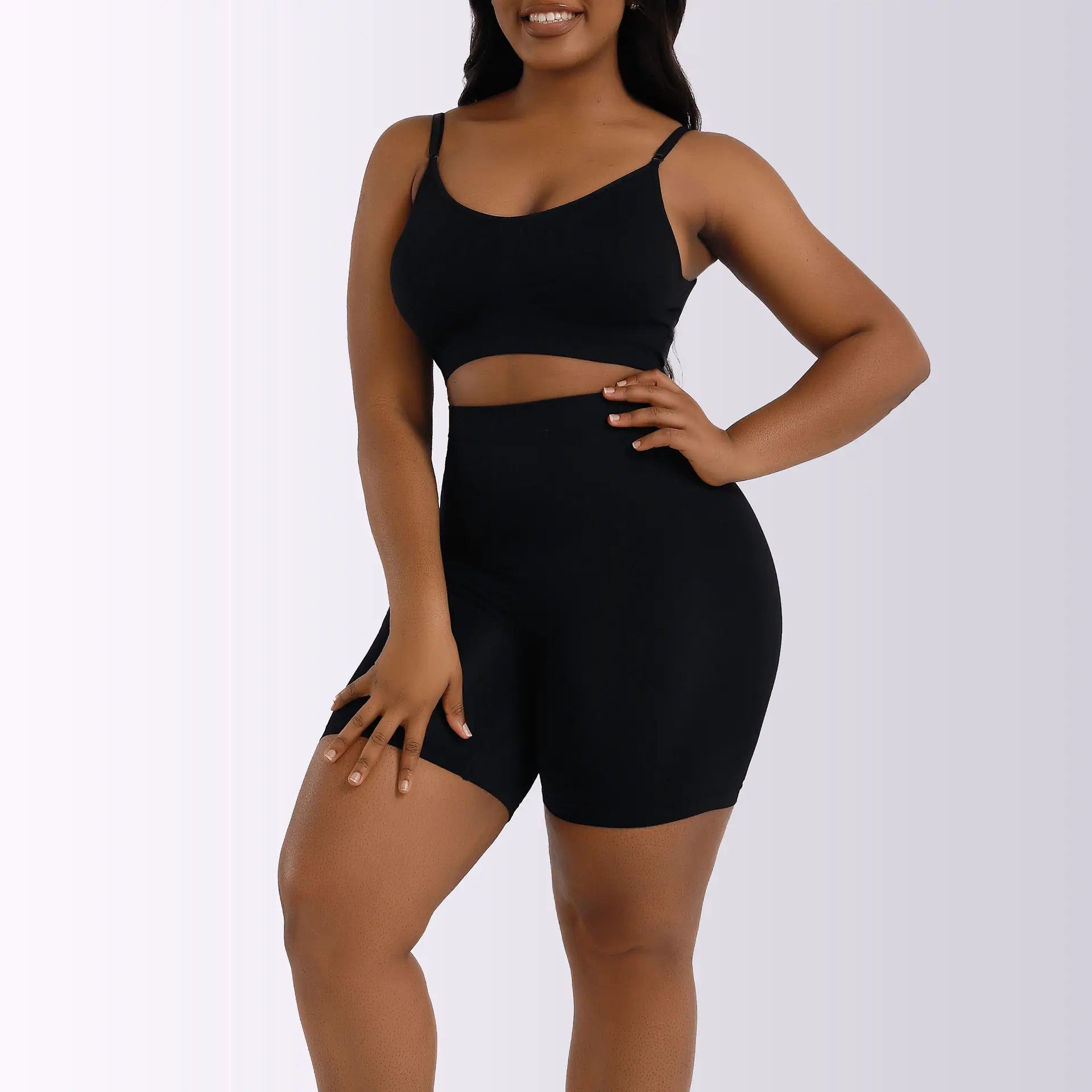 High-Waist Sculpt Shorts Bodysuit